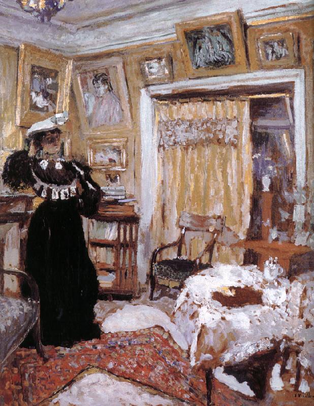 Edouard Vuillard Wear black clothes woman oil painting image